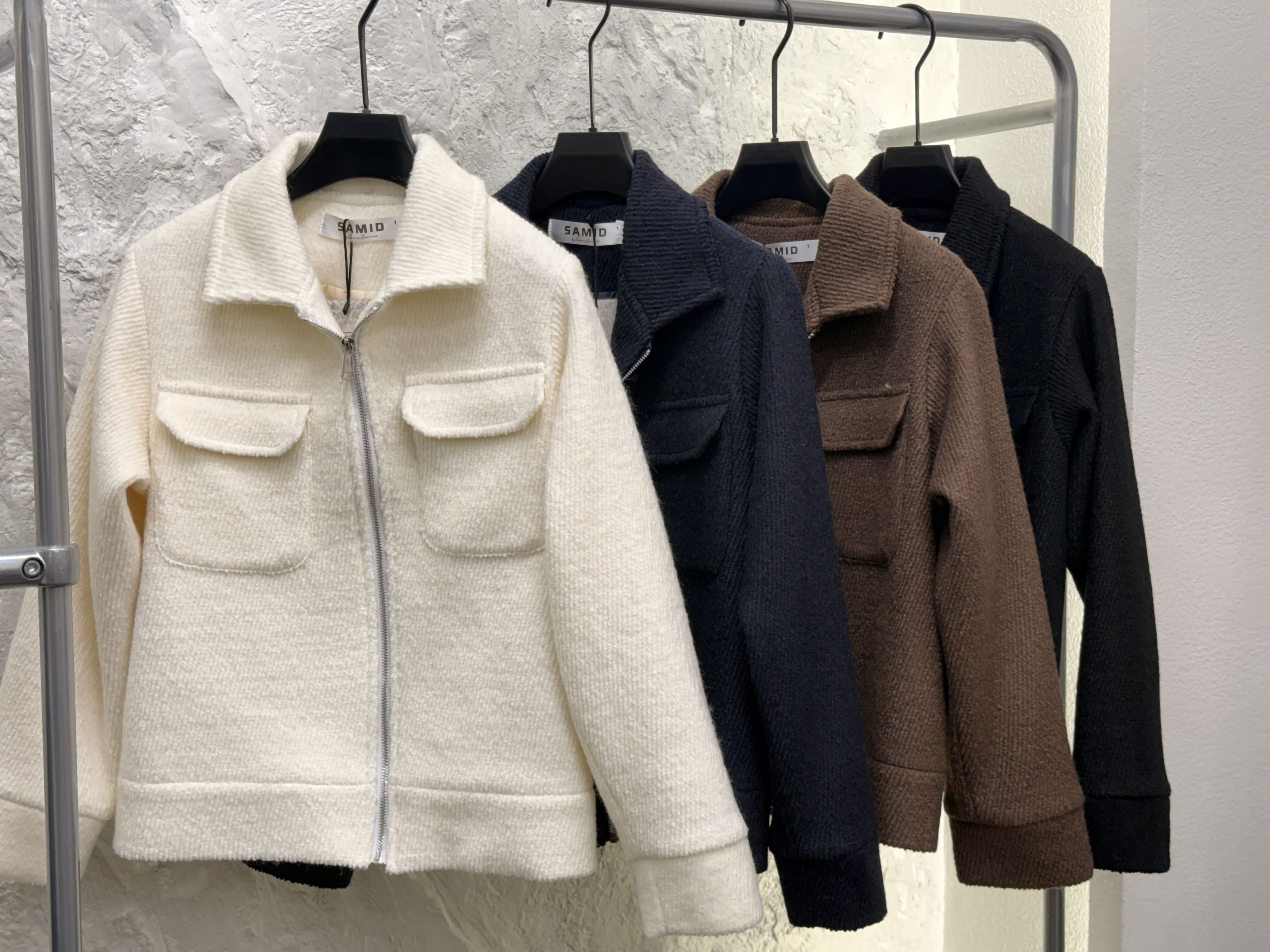 جاکت زنانه فوتر دوجیب کجراه (کد 458)