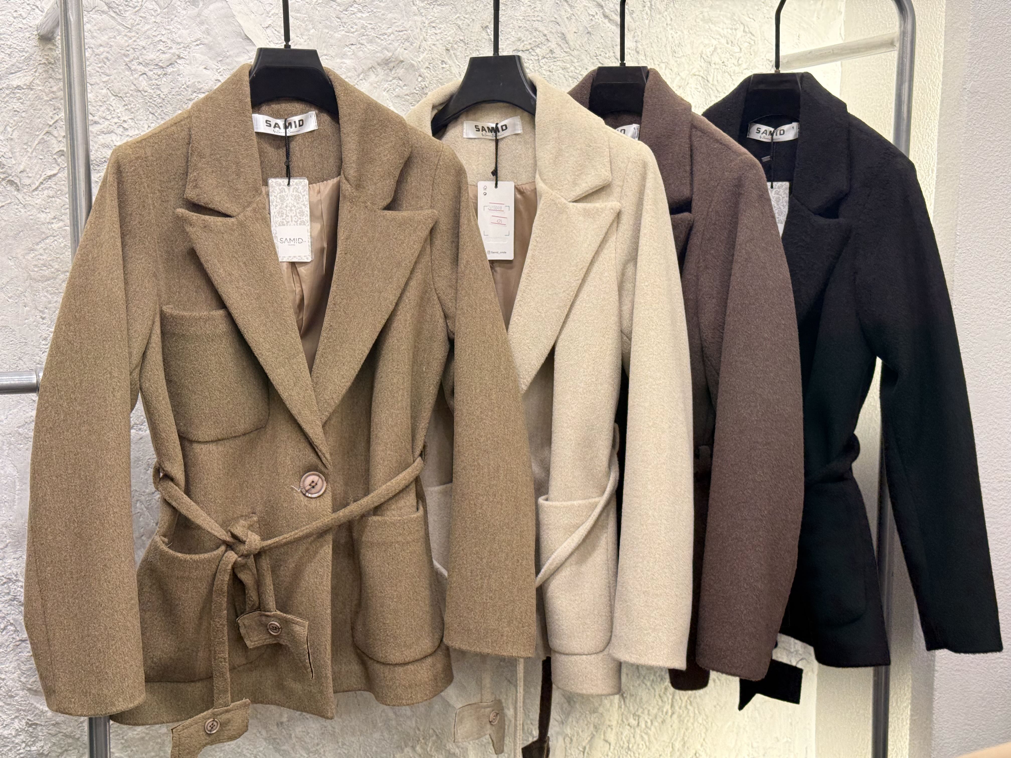 کت زنانه فوتر یقه بلیزر 3 جیب کمر هرمس (کد 425)